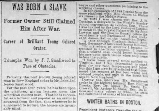 Was Born a Slave headline