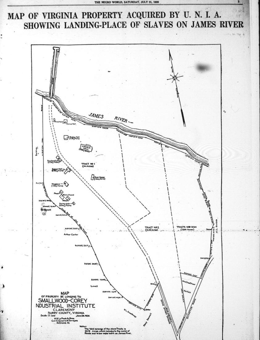 UNIA map of Virginia property