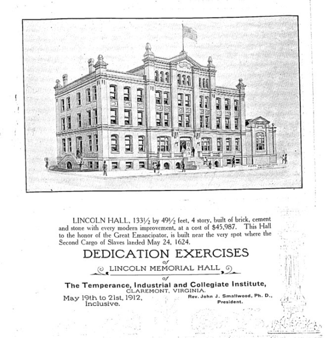 Lincoln Hall, dedication exercises