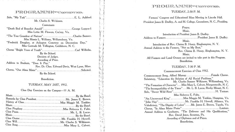 Programme, Monday evening – Tuesday